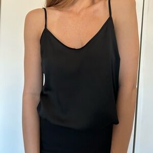 Black Silky Camisole Top